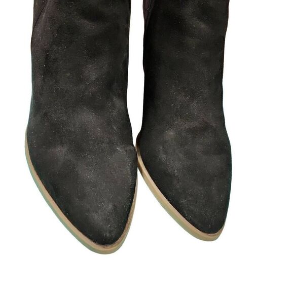 Maurices Brooklyn Women's Black Faux Suede Block Heel Tassel Ankle Boots Size 11 - Picture 5 of 11